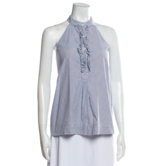Nili Lotan Tops - NILI LOTAN Striped Halterneck Top